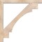 Ekena Millwork Merced Block Smooth Bracket w/ Offset Brace, Douglas Fir, 5 1/2"W x 48"D x 48"H BKT0604X48X48MRC05SDF - alternate 2